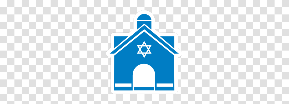 Jewish Temple With Star Of David Sticker, Star Symbol, Number Transparent Png