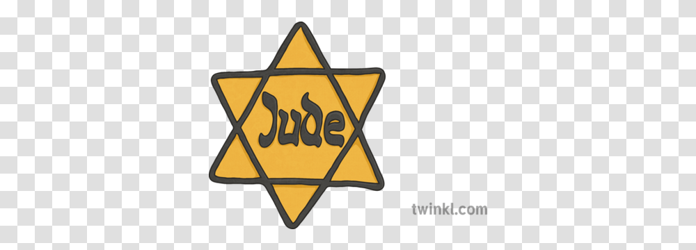 Jewish Yellow Star Of David Badge History Nazi Secondary Jewish Star Of David Ww2, Symbol, Sign Transparent Png