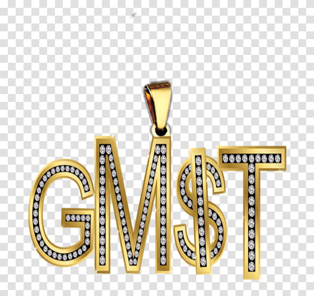 Jewlery Gmst Gold Diamomd Ice Drip Chain Money Emblem, Alphabet, Gate, Word Transparent Png