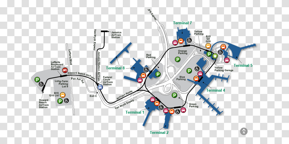 Jfk Parking Map, Diagram, Plot, Plan, Spoke Transparent Png