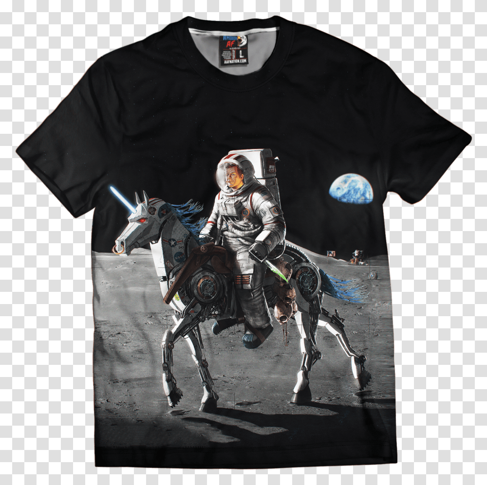 Jfk Riding A Robot Unicorn On The Moon, Person, Human, Horse, Mammal Transparent Png