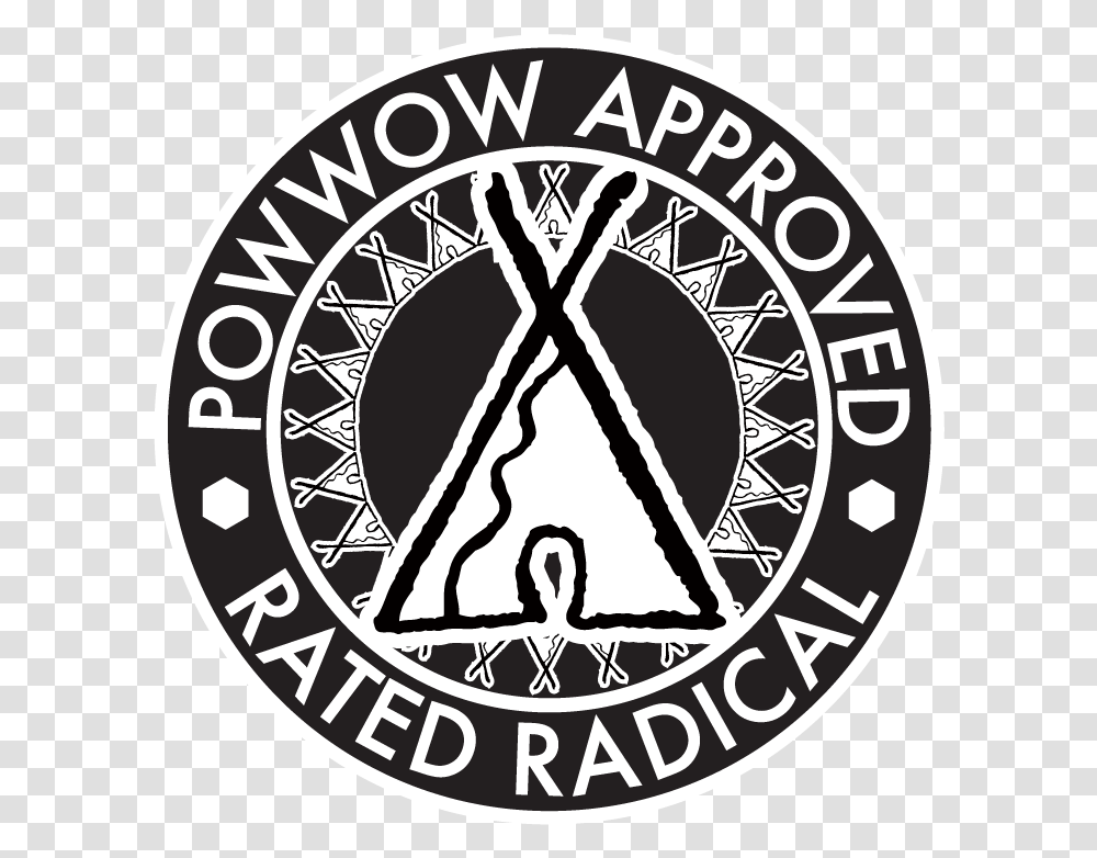Jh Powwow Approved Rated Radical Bullet Club Circle Logo, Trademark, Emblem, Badge Transparent Png