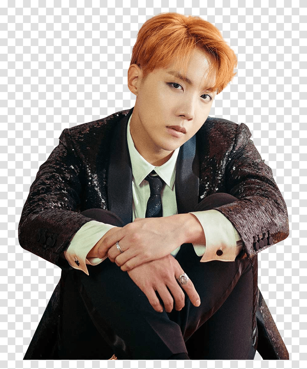 Jhope Blood Sweat And Tears, Suit, Overcoat, Person Transparent Png