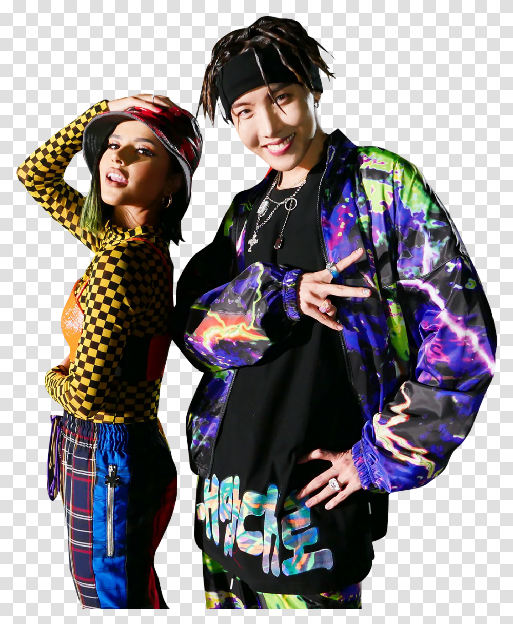 Jhope Chicken Noodle Soup Ft Becky G J Hope Becky G, Person, Sleeve, Leisure Activities Transparent Png
