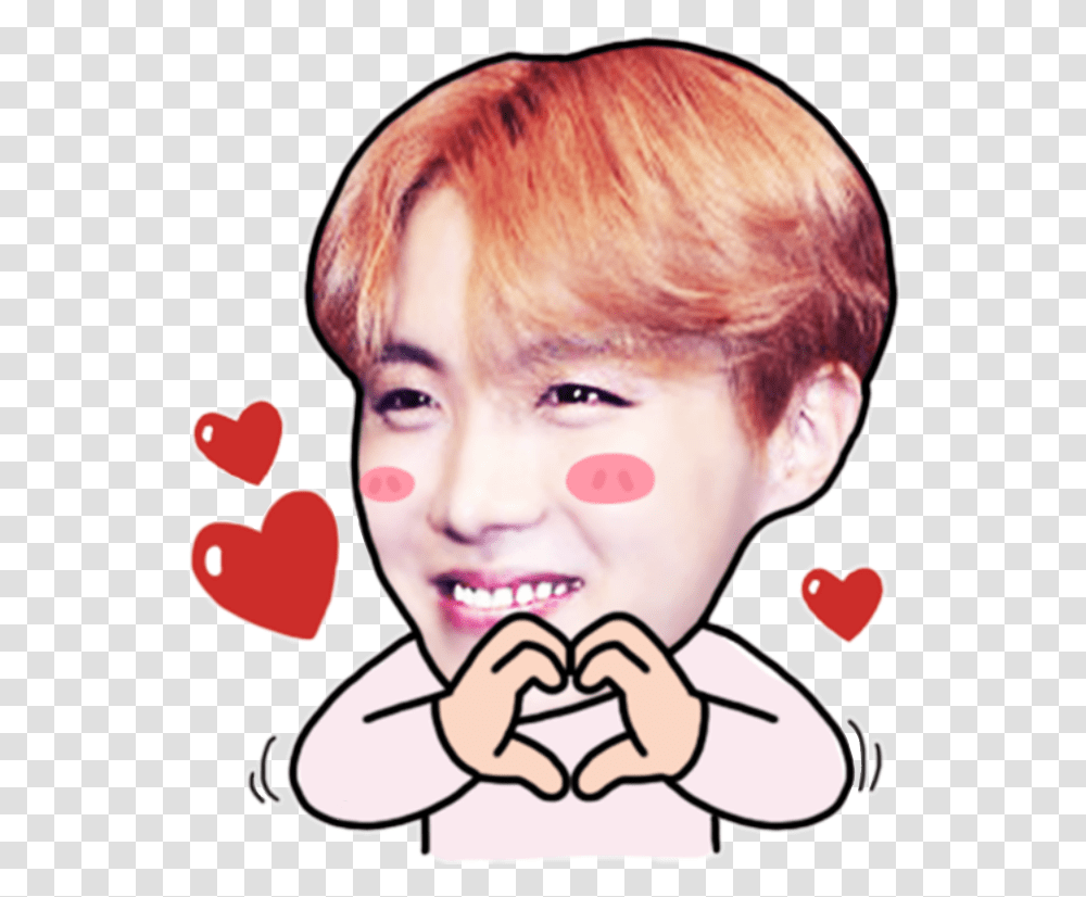Jhope Drawing Hope Heart, Face, Person, Sweets, Food Transparent Png