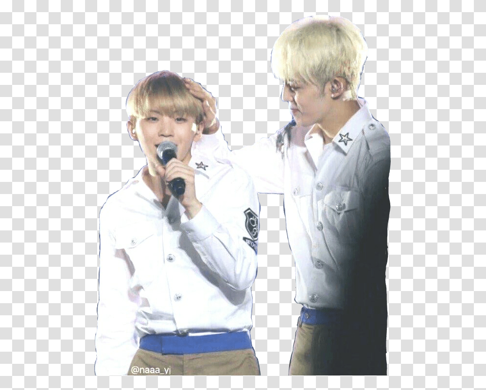 Jicheol Couple Scoups Woozi Seventeen Shipp Saythename Official, Person, Shirt, Microphone Transparent Png
