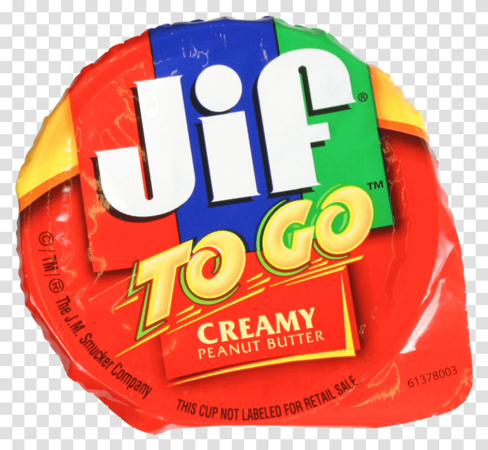 Jif Creamy Peanut Butter To Go Snack, Apparel, Gum, Birthday Cake Transparent Png