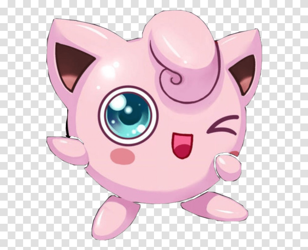 Jigglypuff Happy Sticker By Ciyahperry Jigglypuff, Piggy Bank, Toy Transparent Png