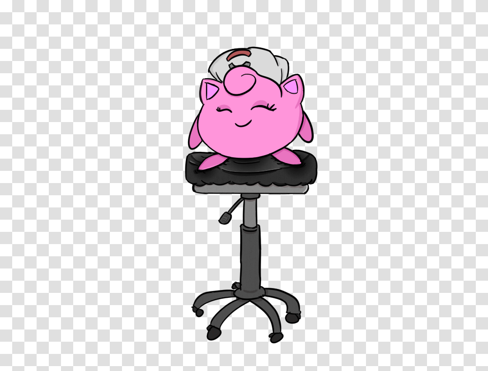 Jigglypuff In A Chair, Furniture, Bar Stool Transparent Png