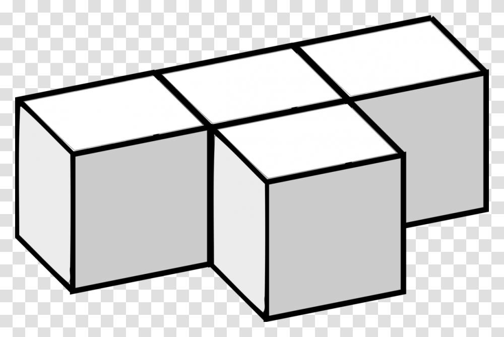 Jigsaw Puzzles Tetris Three Dimensional Space Rubiks Cube Free, Furniture, Diagram, Rubber Eraser, Mailbox Transparent Png
