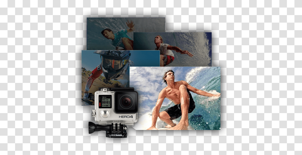 Jihosoft Gopro Video Recovery Easy And Fast Go Pro Surf Hero, Person, Camera, Electronics, Clothing Transparent Png