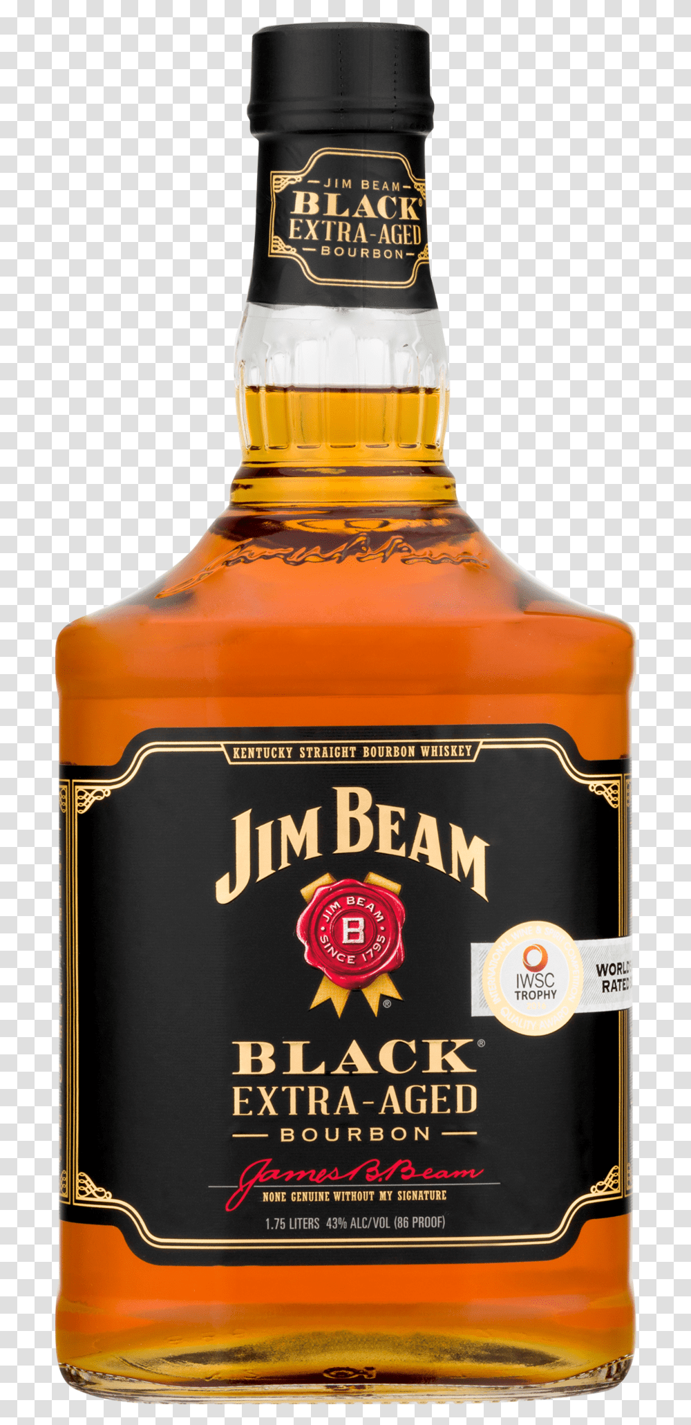 Jim Beam Jim Beam Black Extra Aged Bourbon, Liquor, Alcohol, Beverage, Drink Transparent Png