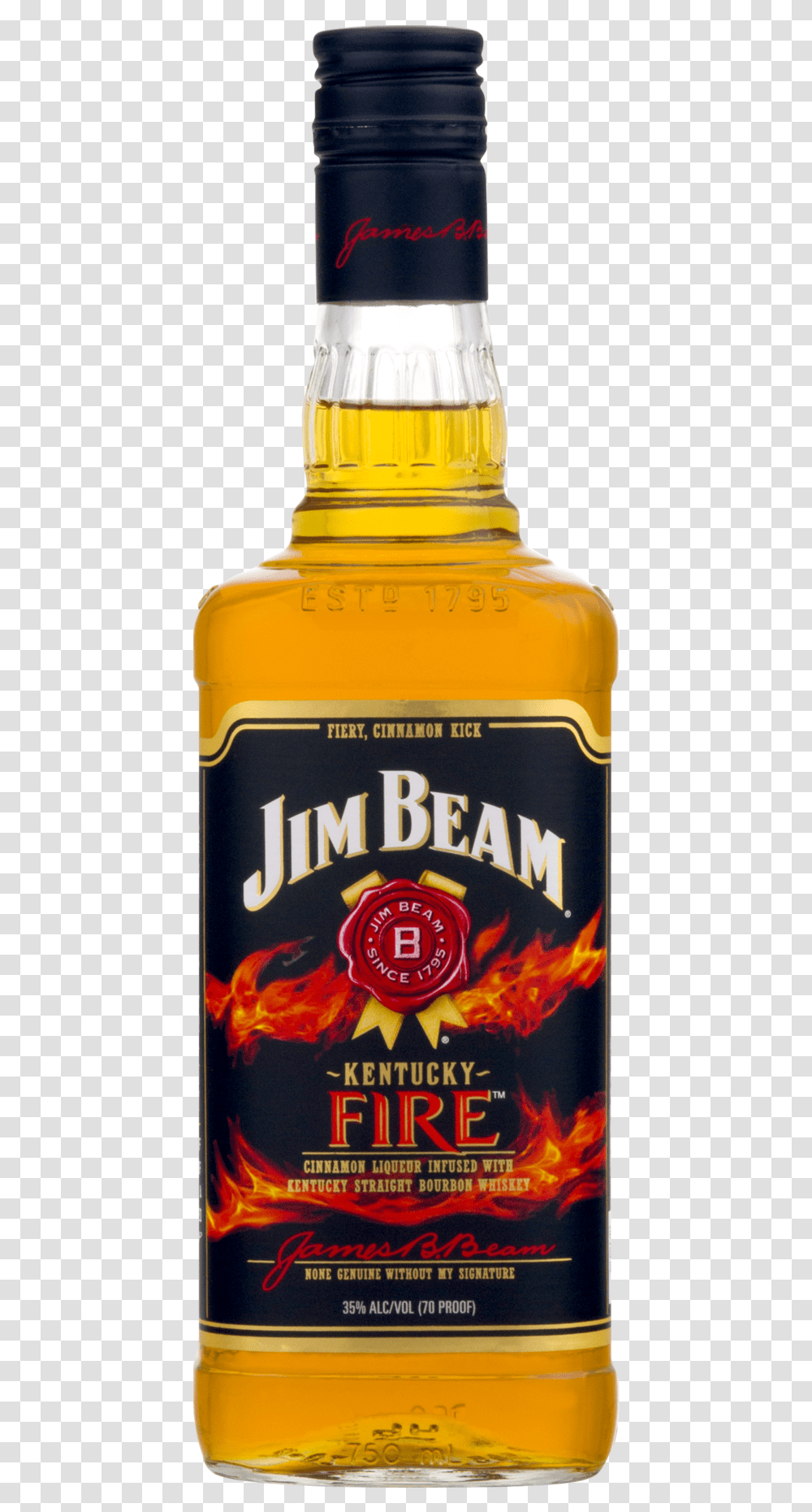 Jim Beam Kentucky Fire, Liquor, Alcohol, Beverage, Drink Transparent Png