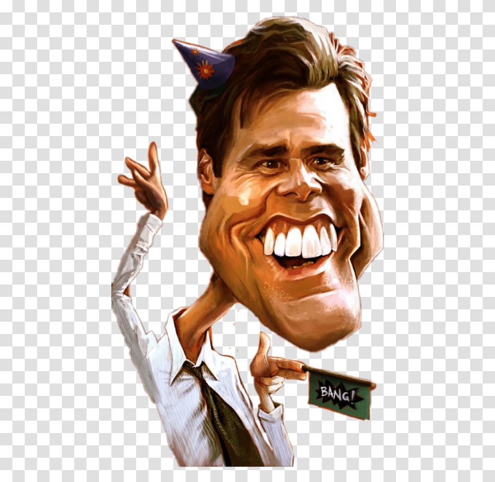 Jim Carrey Drawing Funny Happy Go Lucky Man, Face, Person, Head, Performer Transparent Png