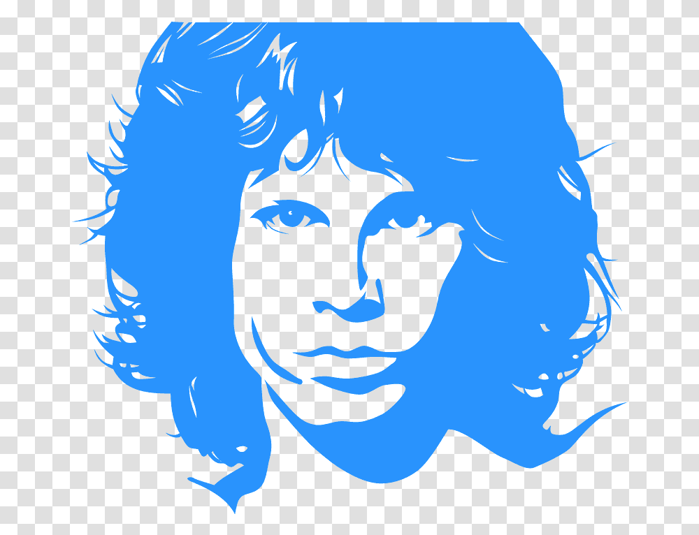 Jim Morrison, Stencil Transparent Png