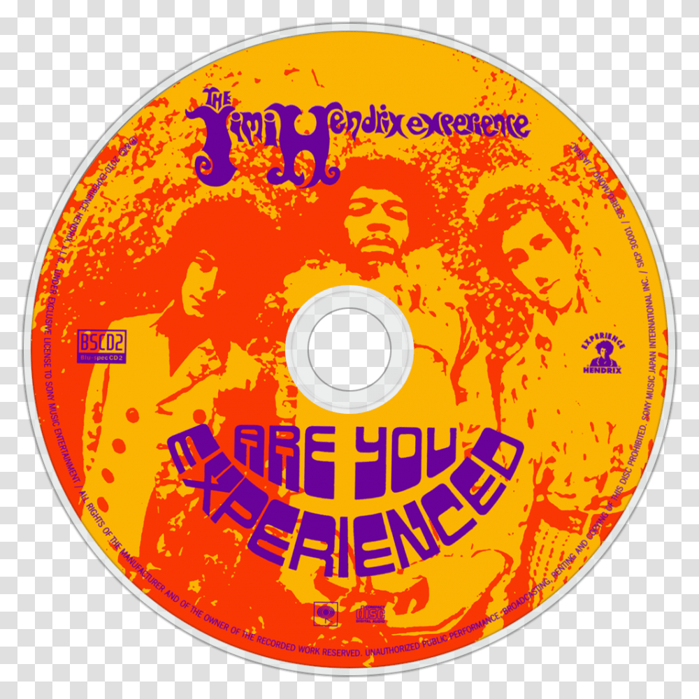 Jimi Hendrix Are You Experienced, Disk, Dvd, Poster, Advertisement Transparent Png