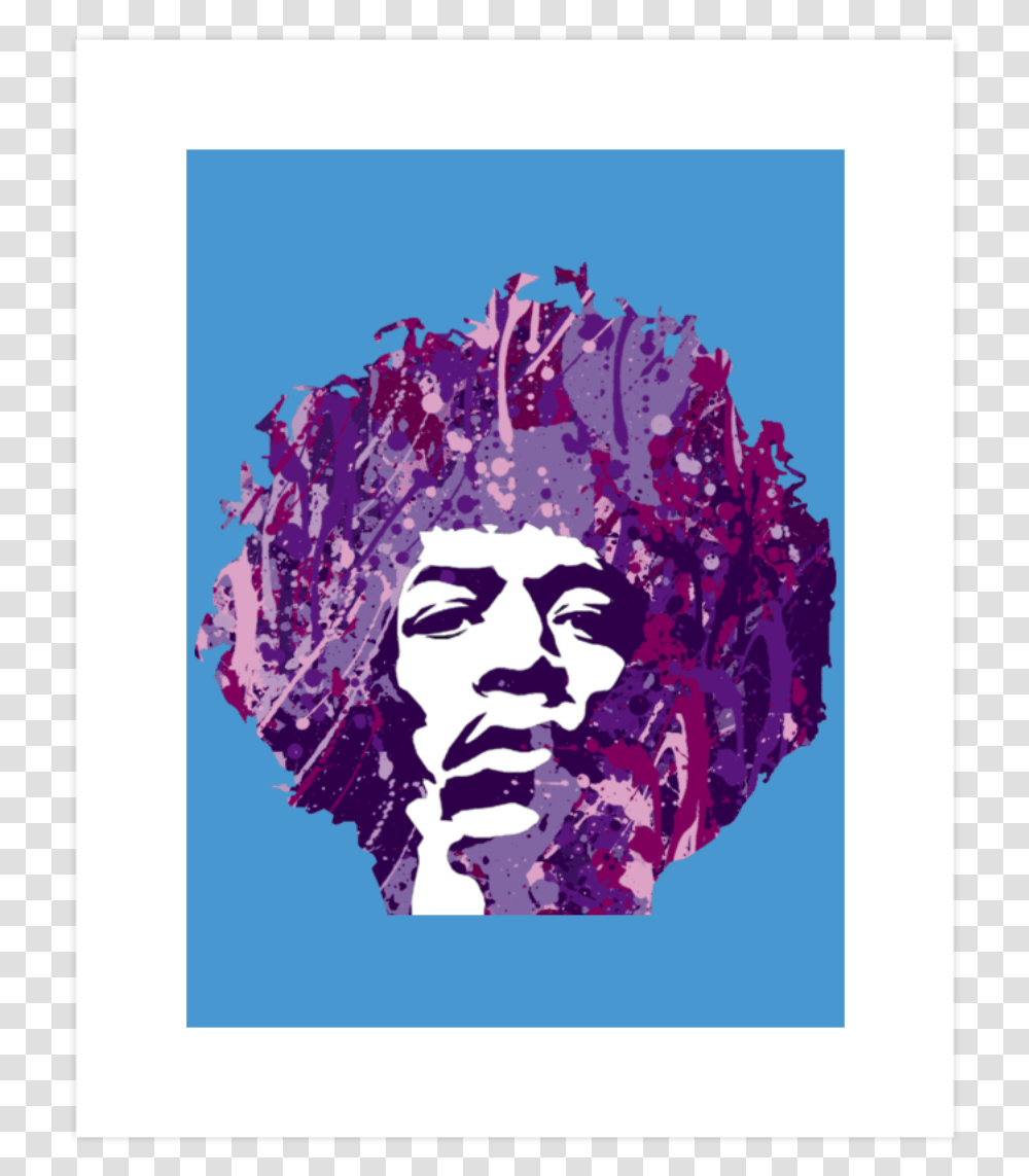 Jimi Hendrix Hoodie Graphic Design T Shirt Jimi Hendrix Stencil, Poster, Advertisement, Purple, Paper Transparent Png