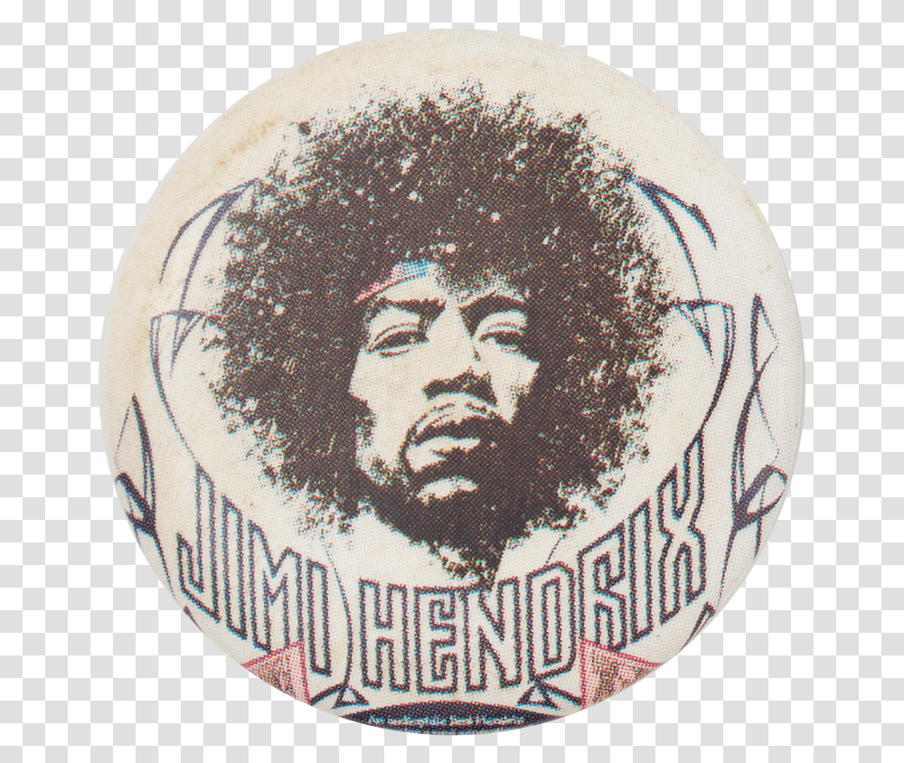 Jimi Hendrix Music Button Museum Badge, Logo, Trademark, Person Transparent Png
