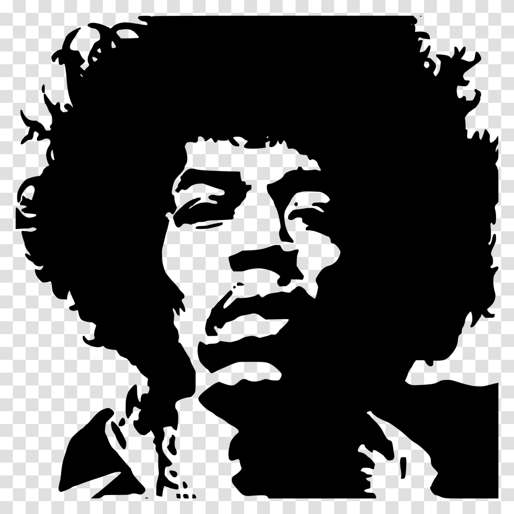 Jimi Hendrix Musician Drawing Jimi Hendrix Black And White Painting, Gray, World Of Warcraft, Halo Transparent Png