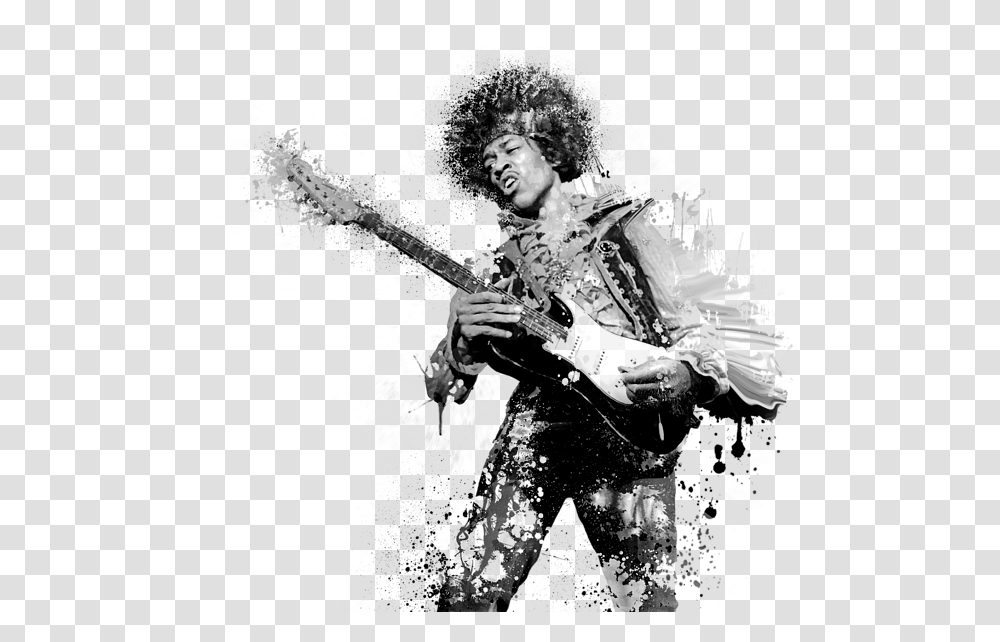 Jimi Hendrix White Background, Person, Hair, Angel Transparent Png