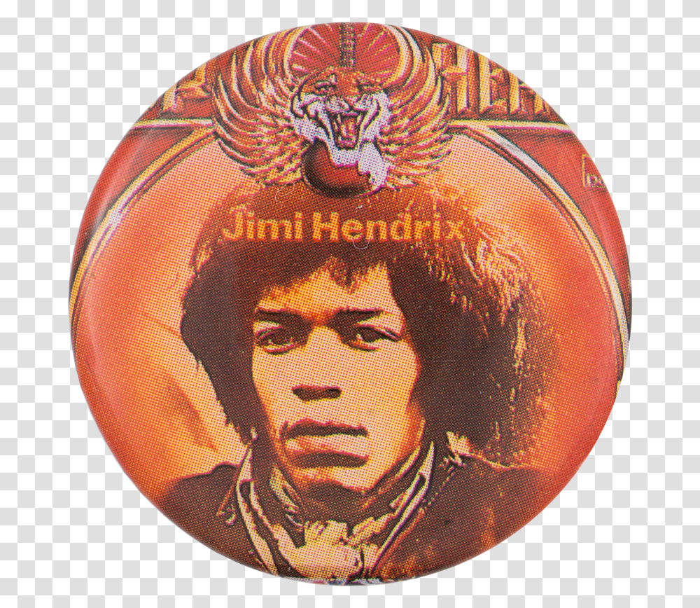 Jimi Hendrix Winged Tiger Hair Design, Logo, Symbol, Trademark, Person Transparent Png