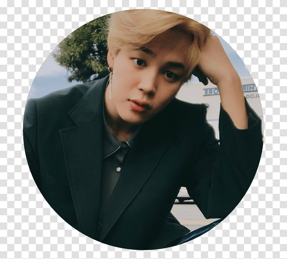 Jimin Bts Kpop Circle Jisoo From Black Pink Young, Suit, Overcoat, Person Transparent Png