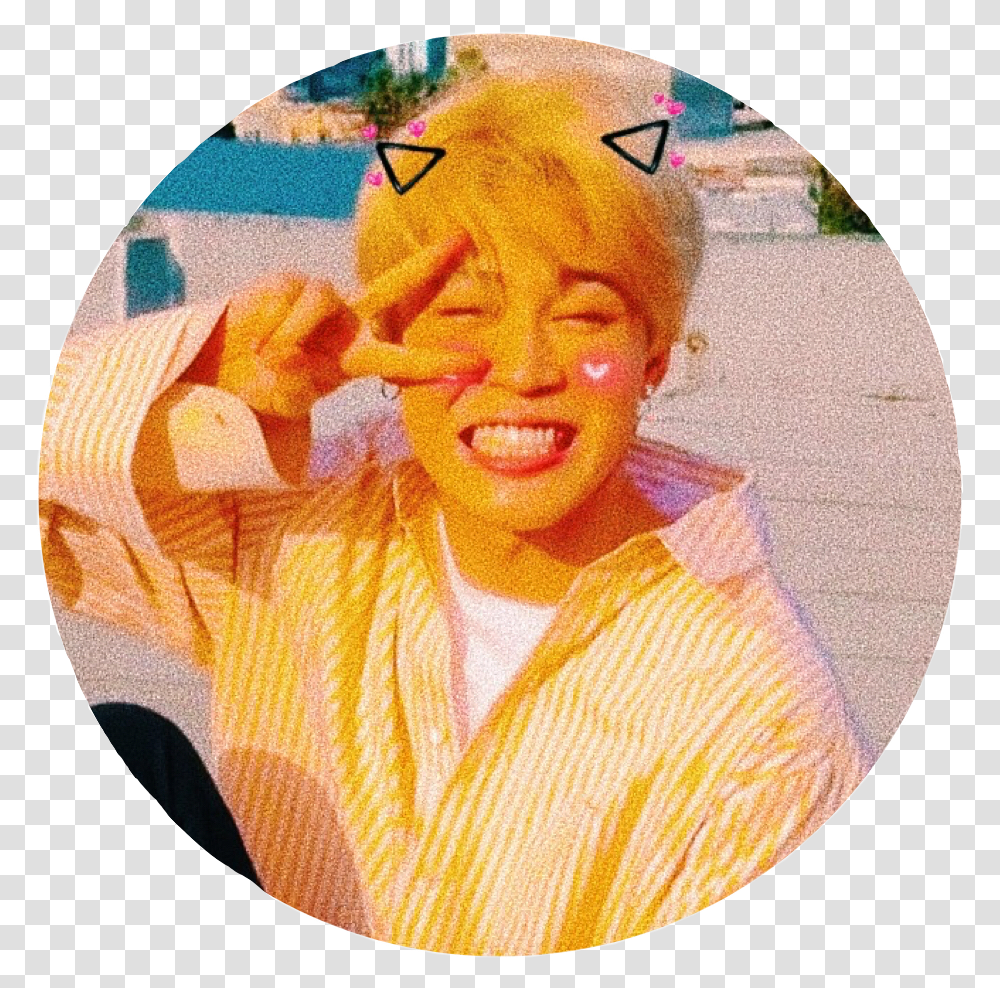 Jimin Bts Parkjimin Edit Icon Sticker By So Jii Happy, Face, Person, Human, Gold Transparent Png
