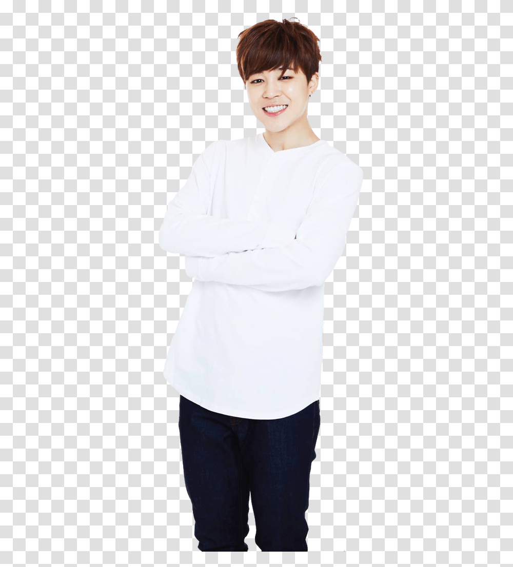 Jimin By Jungleelovely On Sweater, Lab Coat, Person, Shirt Transparent Png