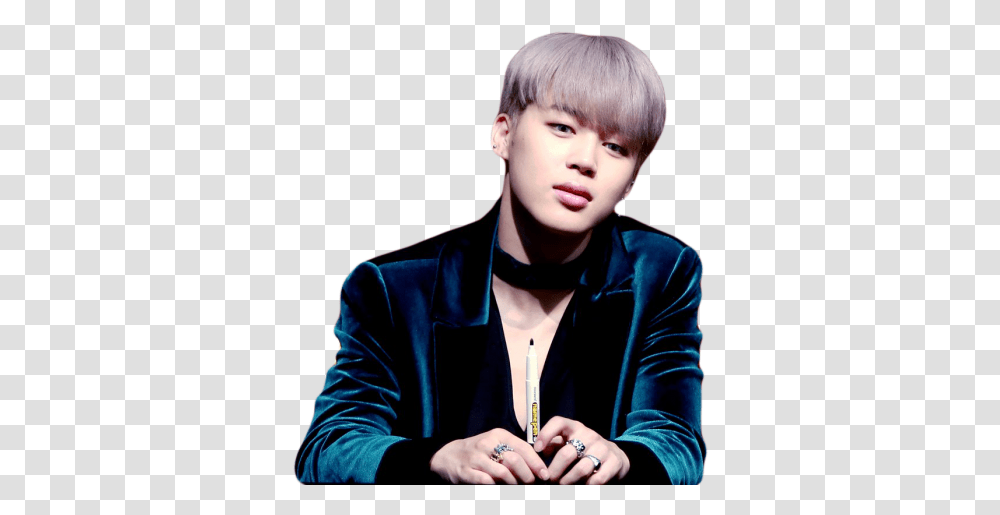 Jimin In Suit Blood Sweat And Tears, Person, Finger, Female Transparent Png