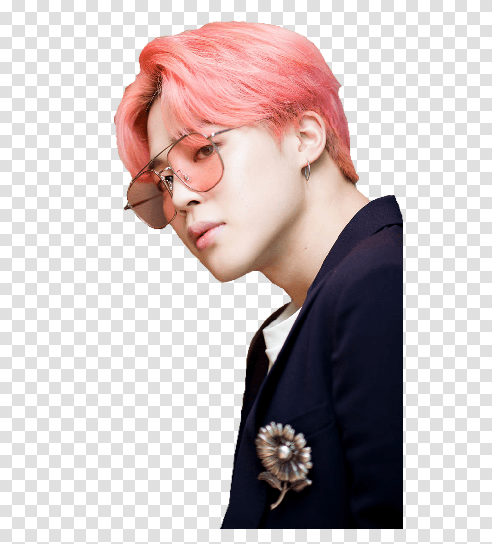 Jimin Jimin Pink Hair 2019, Person, Face, Accessories, Girl Transparent Png