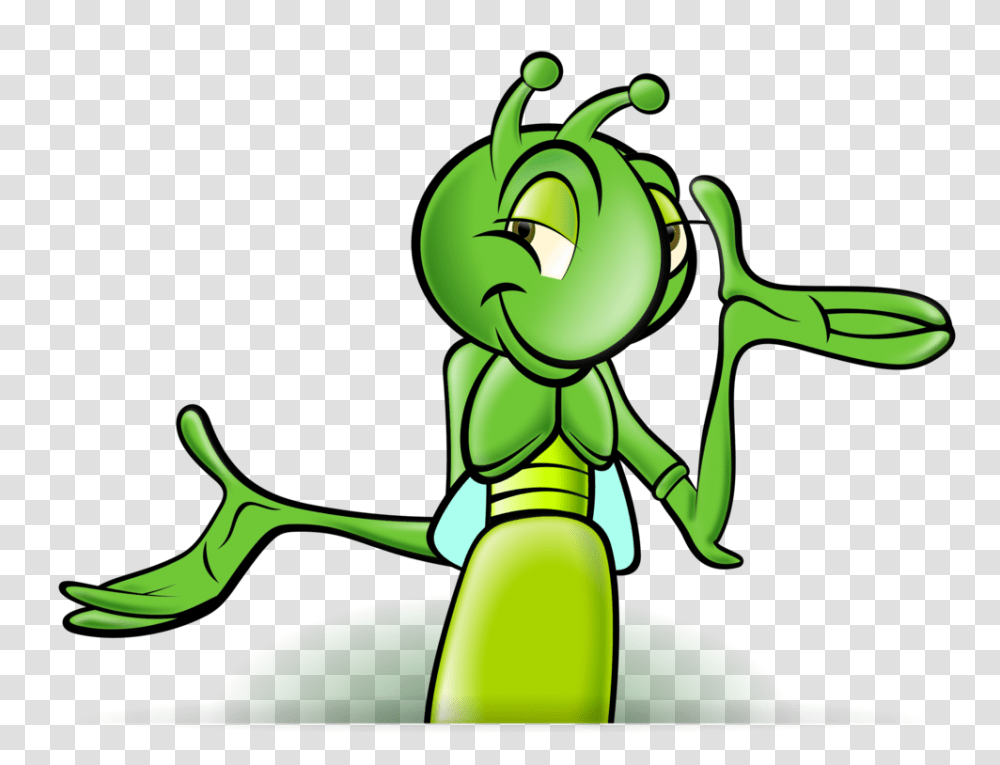 Jiminy Cricket Insect Cricket Flour Cartoon, Green, Toy, Elf, Animal Transparent Png