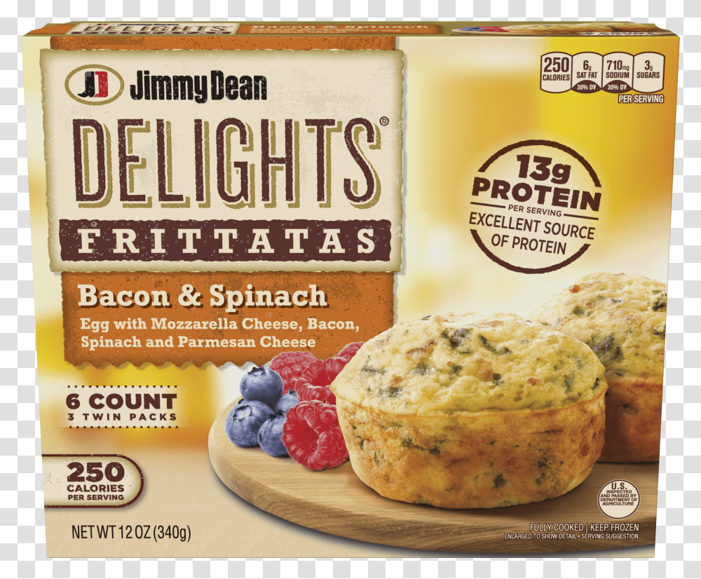 Jimmy Dean Bacon And Spinach Frittatas Transparent Png