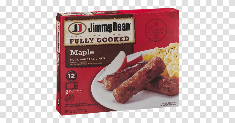 Jimmy Dean Maple Sausage Links, Food, Meal, Dish, Hot Dog Transparent Png