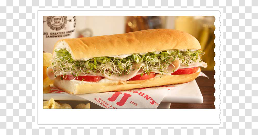 Jimmy John's 4 Turkey Tom Sub Sandwich, Hot Dog, Food, Burger Transparent Png