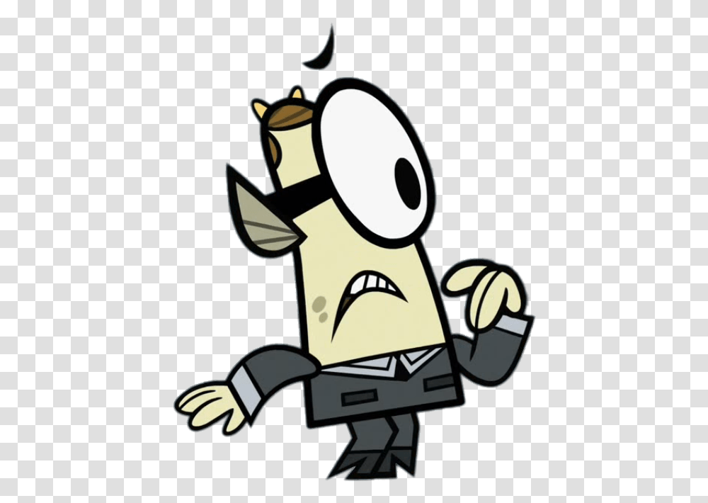 Jimmy Two Shoes Character Dorkus, Label, Robot, Cowbell Transparent Png