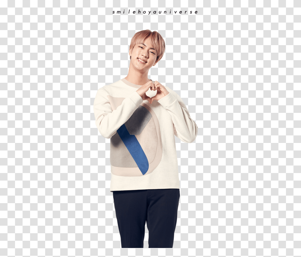 Jin Bts Heart Clipart Greeting Card Bts, Clothing, Sleeve, Long Sleeve, Person Transparent Png