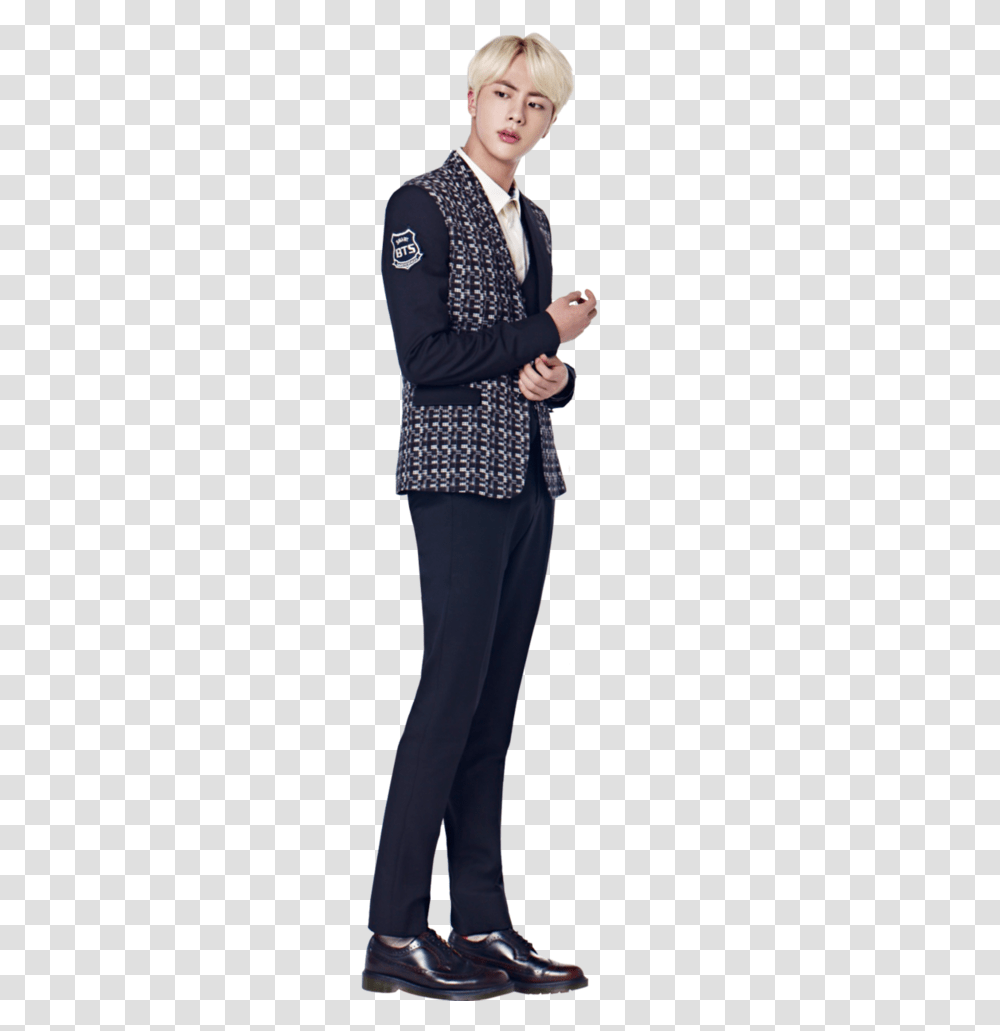 Jin Bts Uniform Jin Bts, Person, Sleeve, Pants Transparent Png