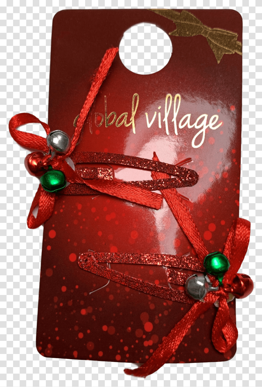 Jingle Bell Barrette Christmas Stocking, Purse, Handbag, Accessories, Accessory Transparent Png