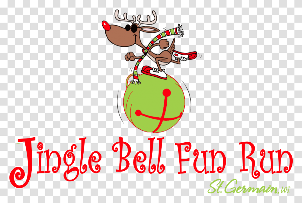 Jingle Bell Run Logo No Year 4c Cartoon, Person, Plant, Alphabet Transparent Png