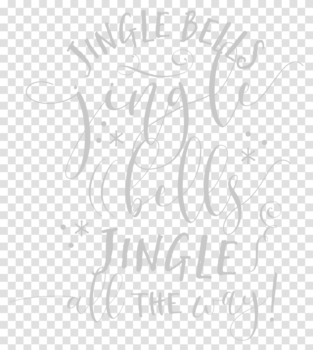 Jingle Bells Typography Calligraphy, Handwriting, Letter, Alphabet Transparent Png