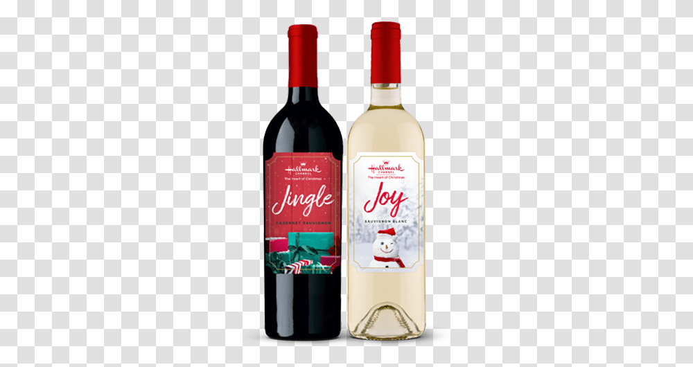 Jingle Red And Joy White Mixed 2 Bottle Pack - Hallmark Hallmark Christmas Wine, Beverage, Drink, Alcohol, Red Wine Transparent Png