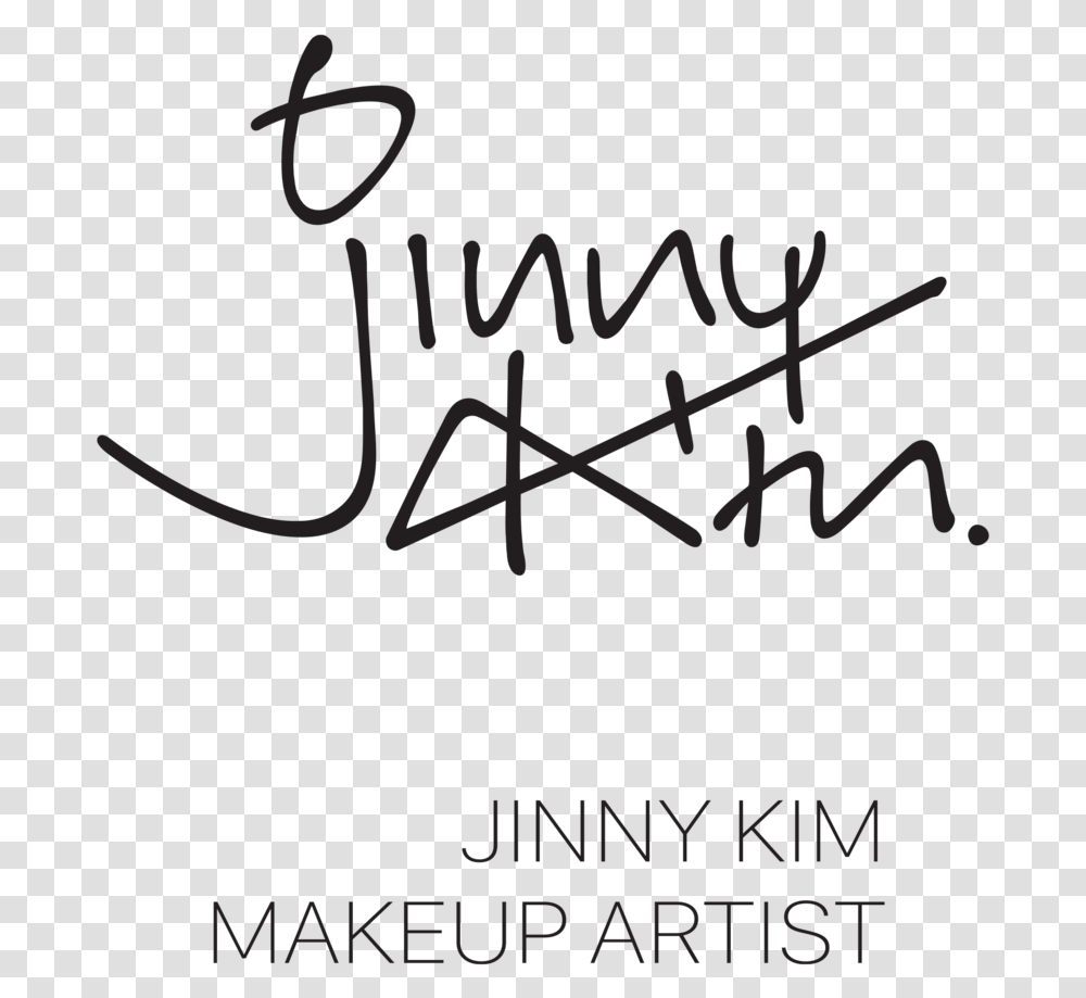 Jinny Kim Hair And Make Up Calligraphy, Handwriting, Poster, Advertisement Transparent Png