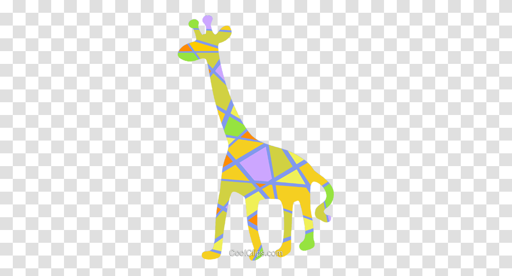 Jirafa De Colores Libres De Derechos Ilustraciones De Vectores, Giraffe, Wildlife, Mammal, Animal Transparent Png