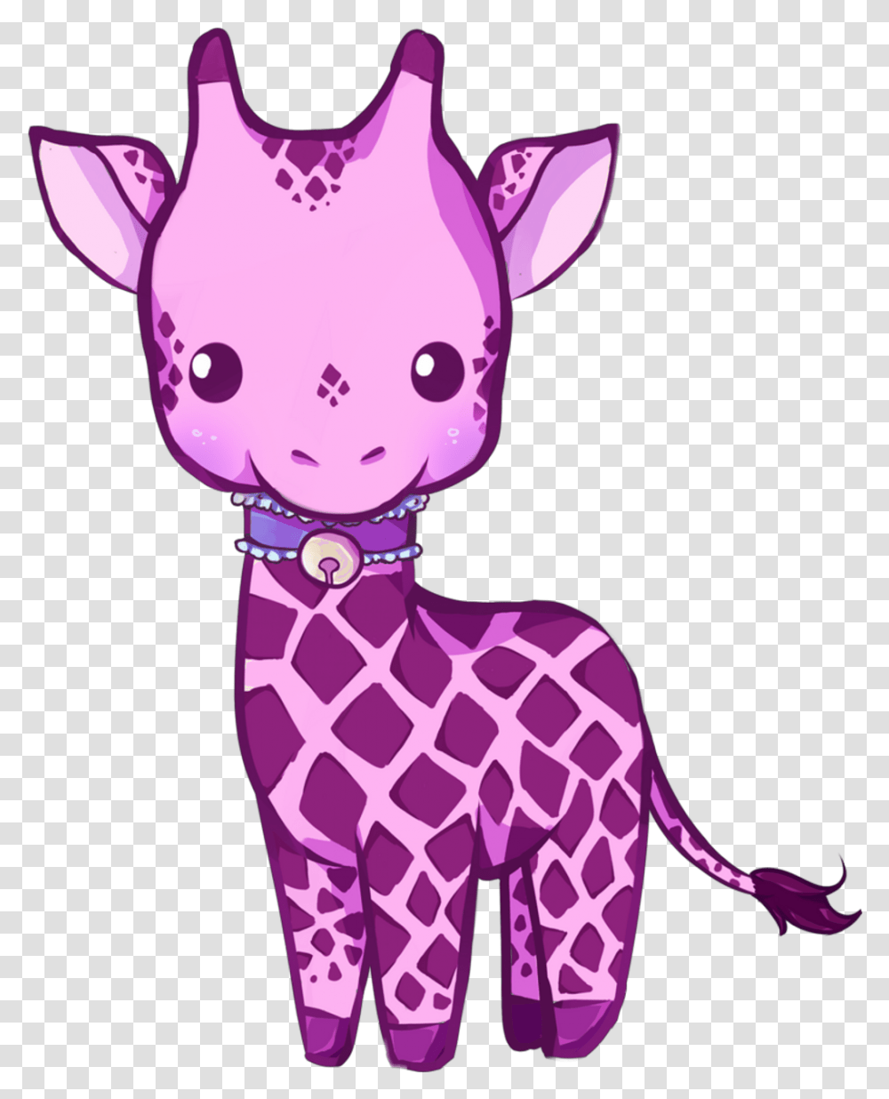 Jirafa Sticker Kawaii Cute Animated Animals Clipart Full Kawaii Cute Giraffe Drawing, Mammal, Wildlife, Pet, Gecko Transparent Png
