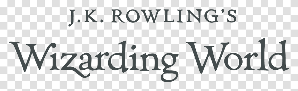 Jk Rowling's Wizarding World Logo, Alphabet, Word, Number Transparent Png