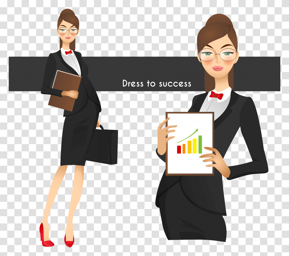 Job Interview Outfit Cartoon, Person, Waiter, Performer Transparent Png