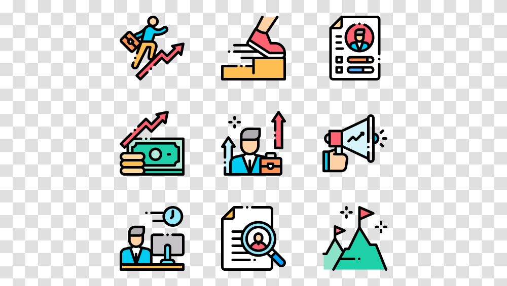 Job Promotion Daily Routine Icon, Alphabet, Person Transparent Png