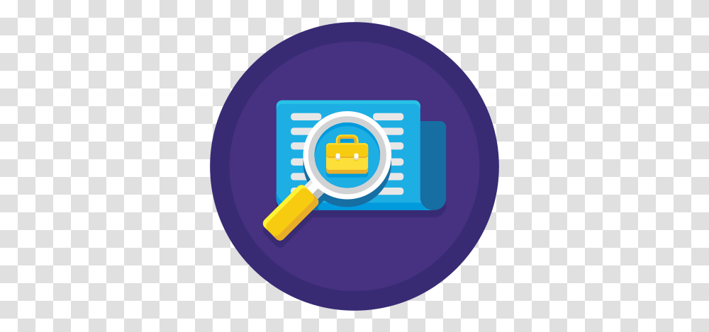 Job Search Icon Free Pik Magnifying Glass, Rattle Transparent Png