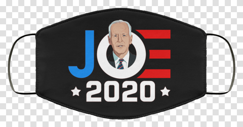 Joe Biden 2020 Face Mask Belt, Logo, Symbol, Trademark, Person Transparent Png