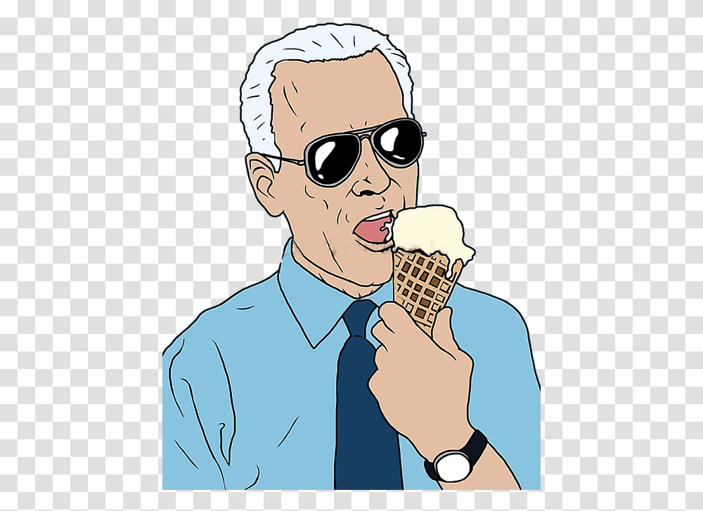 Joe Biden Ice Cream Sticker, Sunglasses, Accessories, Accessory, Dessert Transparent Png